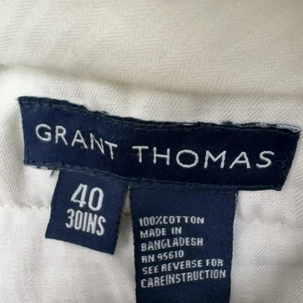 Grant Thomas Pants Mens 40x30 Brown Cotton Corduroy‎ Straight Leg Classic Casual
